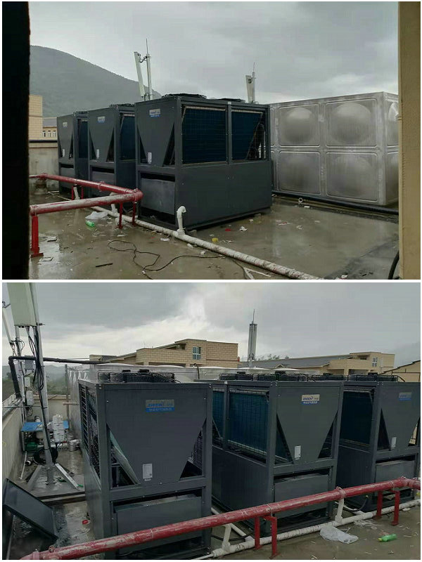 貴州道真職業高中40噸黄瓜视频成年人（黄瓜视频导航黄瓜视频污下载熱泵20匹機3台+40噸保溫水箱）貴州道真職業高中40噸黄瓜视频成年人（黄瓜视频导航黄瓜视频污下载熱泵20匹機3台+40噸保溫水箱）